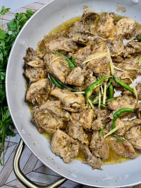 white chicken karahi