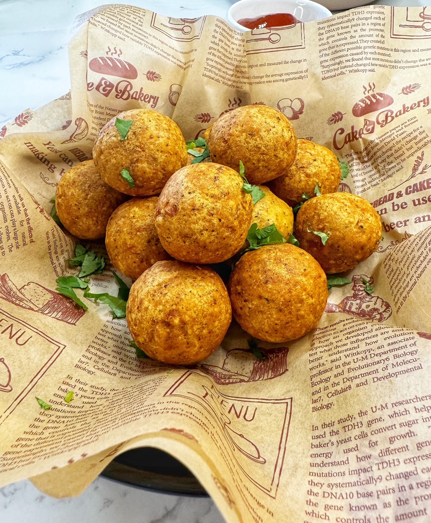 Cheesy potato balls a perfectly gooey appetizer