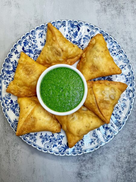 Aloo samosa with homemade dough