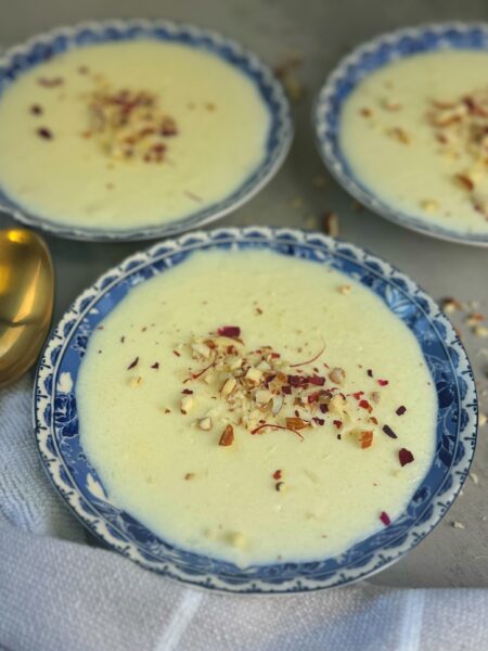 Rice pudding made with three ingredients
