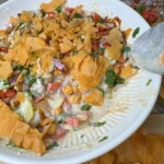 Chana Papri chaat made with spring roll sheets