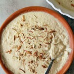 A rice and milk pudding made with caramelized sugar that is famous in Peshawar