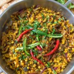 Bitter gourd or karely are fried then mixed with simple spices and boiled chana dal to make dal karely